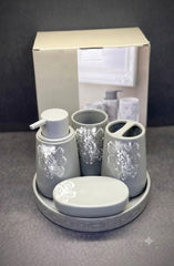 Brilliant 5Pcs Bathroom Flower Set Tray