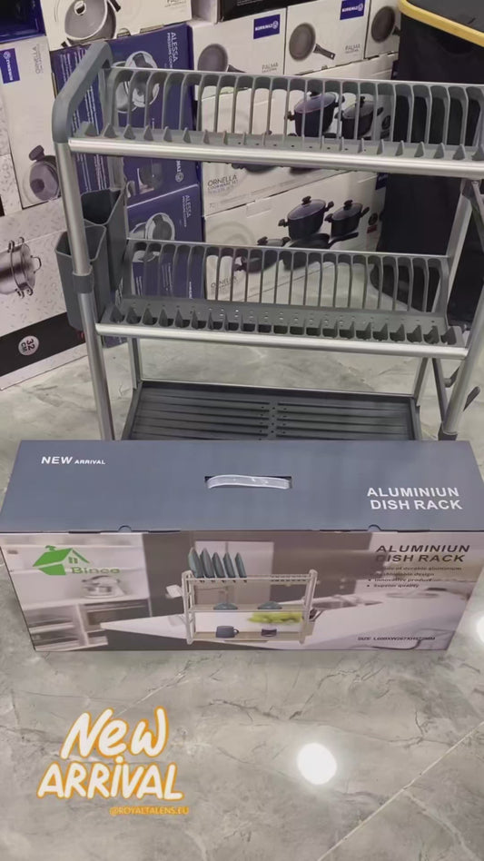 3 Tiers Aluminum Dish Rack