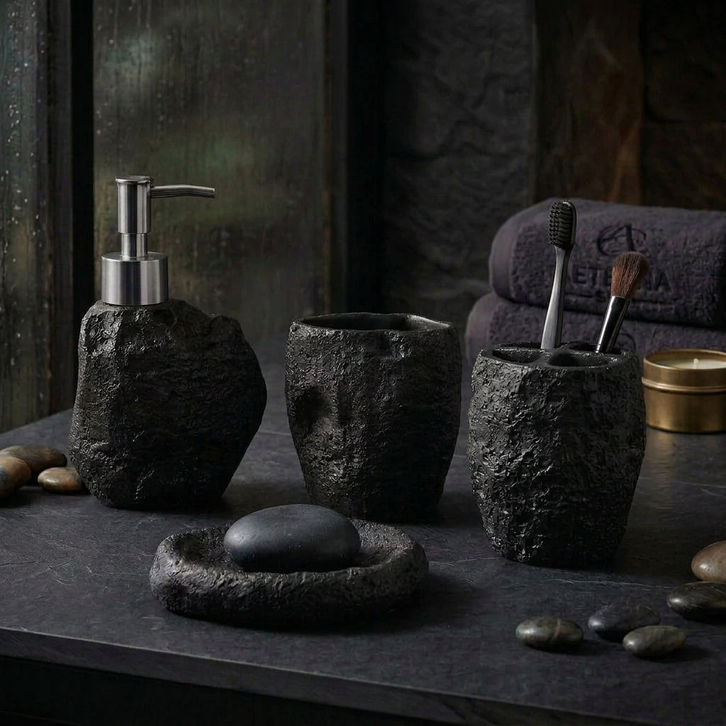 4 Pcs Fiber Bathroom Set