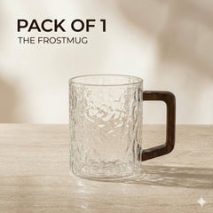 The Frosted Glass Mug With Wooden Handle