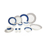 Blue Gray Dinner Set 47 Pcs