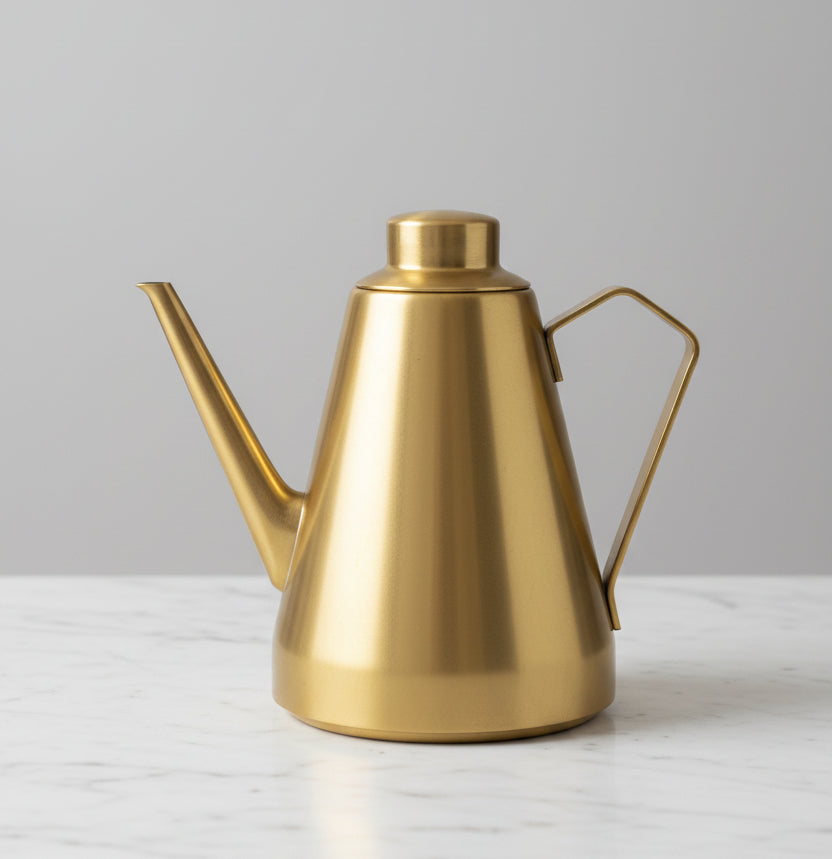 Golden Serving Kettle