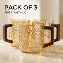 The Frosted Glass Mug With Wooden Handle
