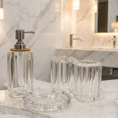 4 Pcs Acrylic Bathroom Set