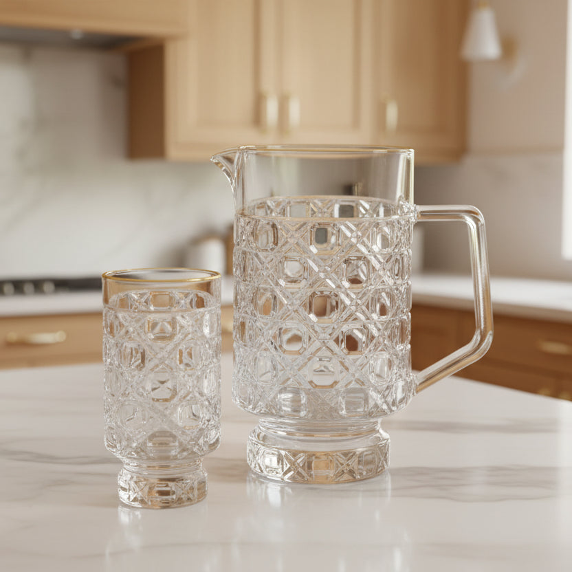 7 Pcs Glass Water Set
