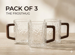 The Frosted Glass Mug With Wooden Handle