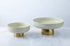 Ceramic Golden Footed Bowl