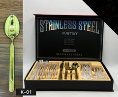Cutlery Box Set Gold 24 Pcs