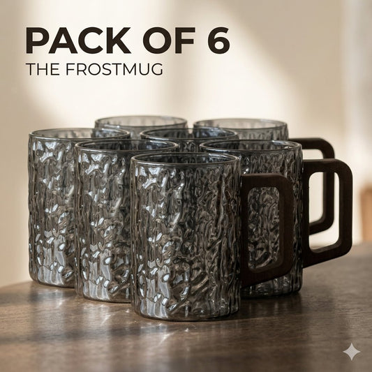 The Frosted Glass Mug With Wooden Handle