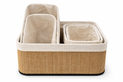 Multipurpose Bamboo Baskets Set Of 5 Pcs