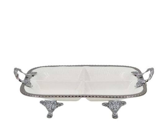 4Section Serving Dish Silver
