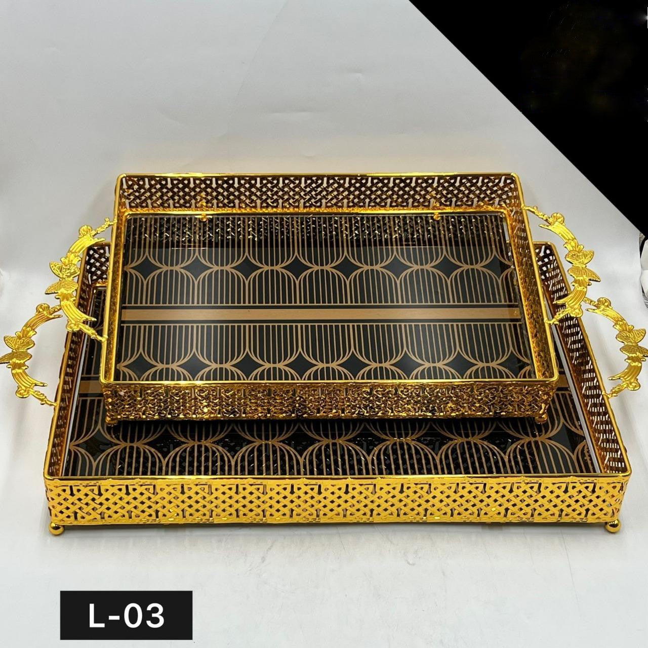 Rectangle Tray Set 2 Pcs