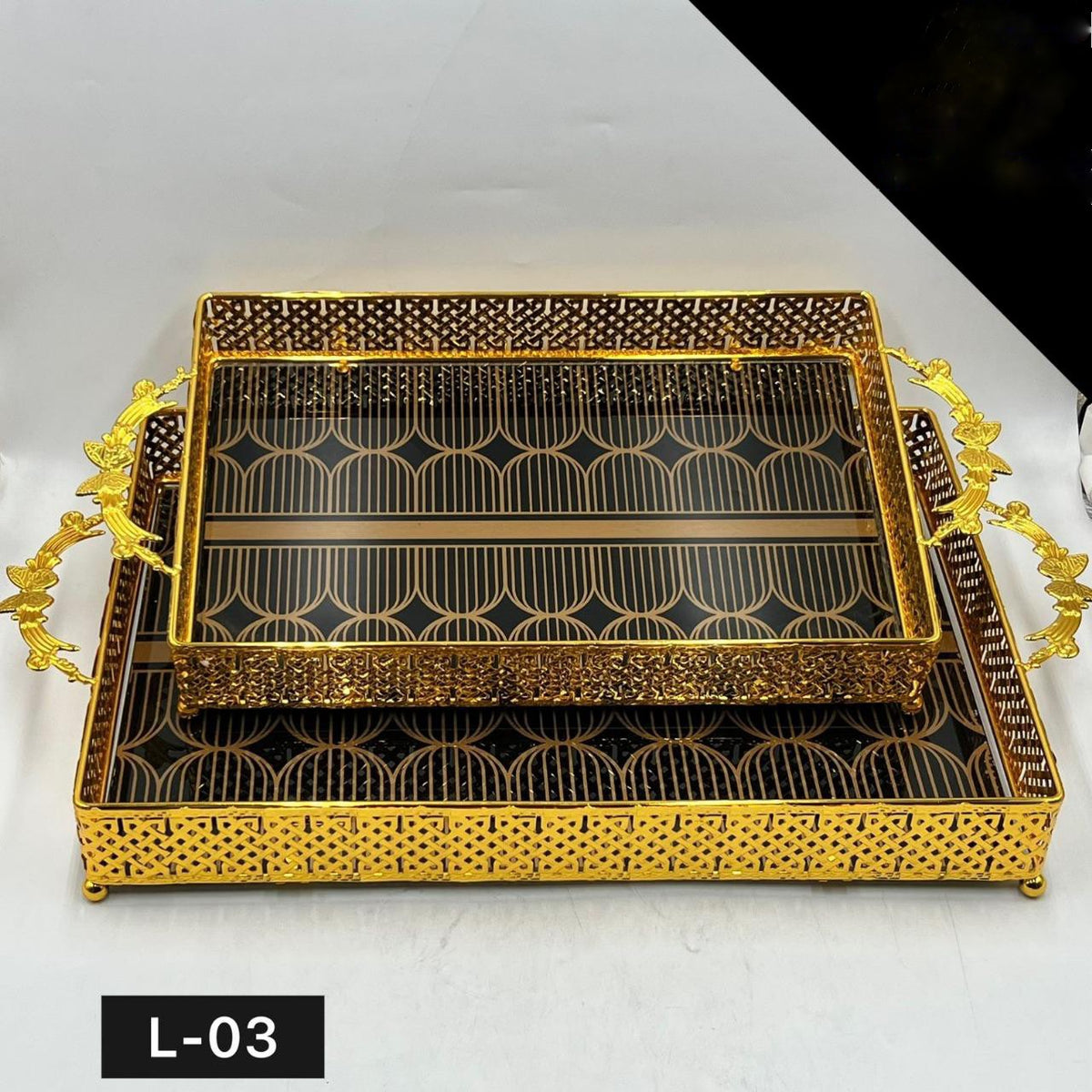 Rectangle Tray Set 2 Pcs
