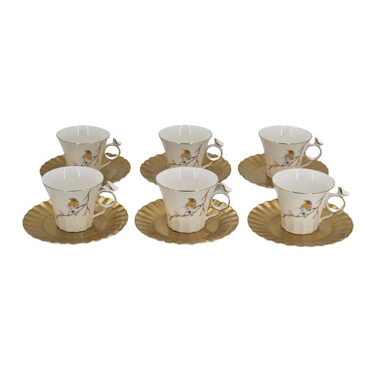 Bird Cup Saucer Set 6Pcs