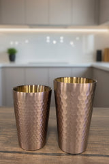 Copper Color Hammered Glass
