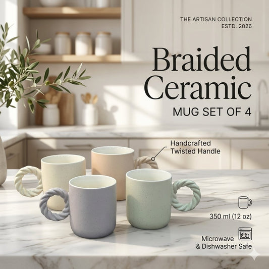 4 Pcs Fancy Mugs Set