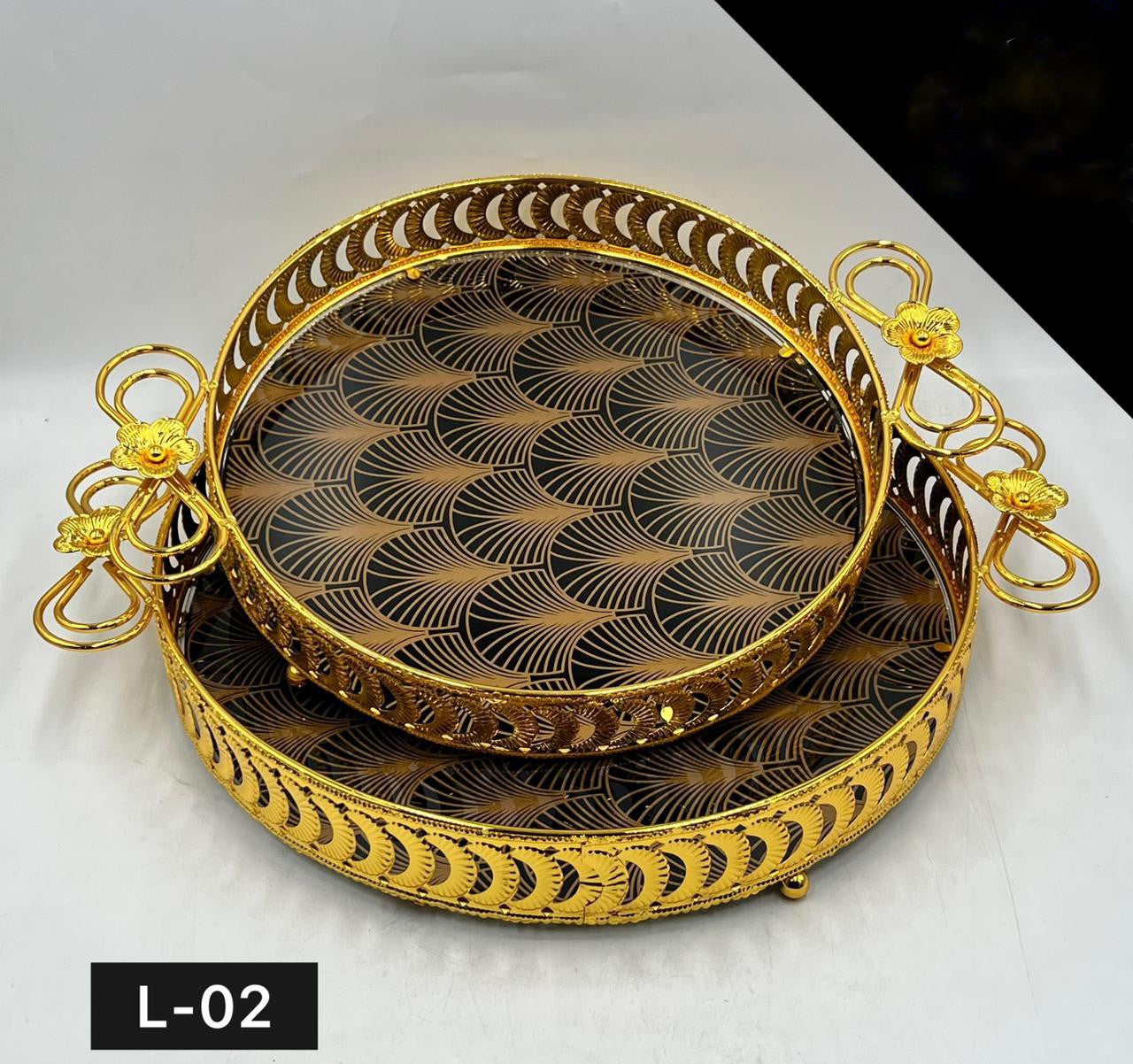 Round Tray Set 2 Pcs