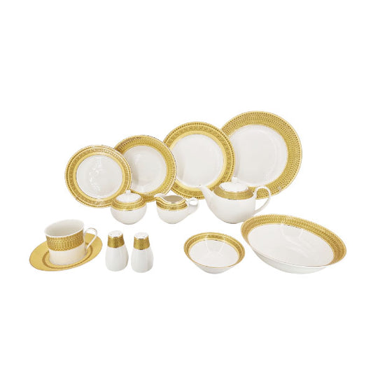 Golden Border Dinner Set 47 Pcs 6 Person