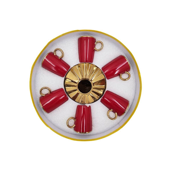 Long Style Cup Saucer 6 Pcs