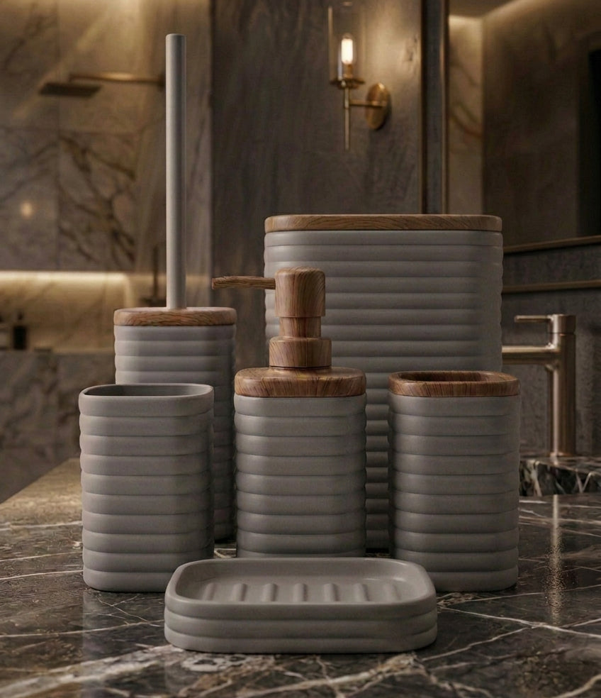 6 Pcs Acrylic Bathroom Set