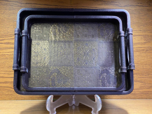 Leather Tray 2Pcs Set