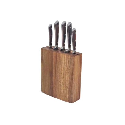 Knief Set Wood Brown 6 Pcs