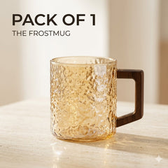 The Frosted Glass Mug With Wooden Handle