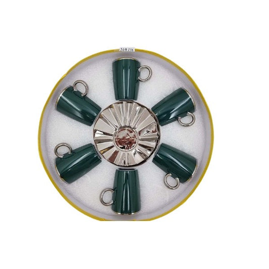 Long Style Cup Saucer 6 Pcs