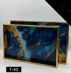 Acrylic Tray Set 2 Pcs