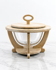 Chafing Dish With Wooden Stand