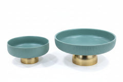 Ceramic Golden Footed Bowl