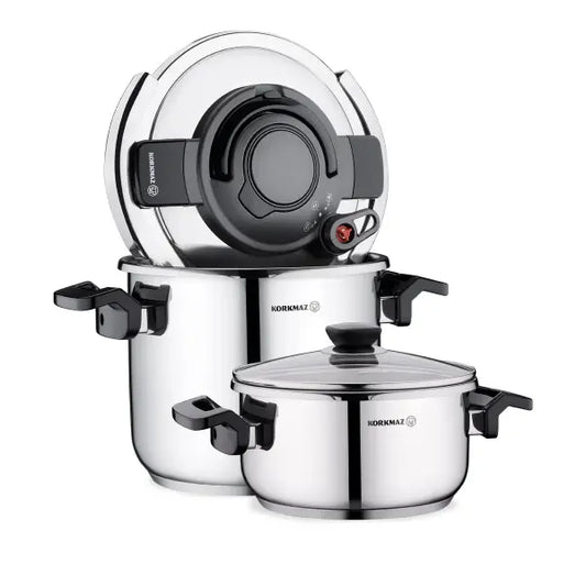 Korkmaz Alessa 4-Piece Pressure Cooker Set A178