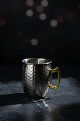 Steel Mug With Golden Handle