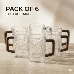The Frosted Glass Mug With Wooden Handle