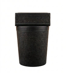 Leather Tissue Box & Dustbin Set